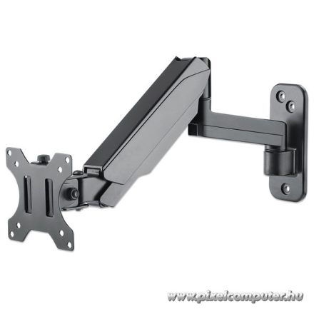 Manhattan gázrugós TV állvány - Fali, dönthető, forgatható, TV állvány Fekete (max.VESA:100x100)(17"-32"-ig)