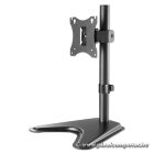 Manhattan asztali állvány -  1db monitor részére (min.VESA:75x75, 17"-27"-ig, 360° fordítás, kábel rendező,7kg, fekete)