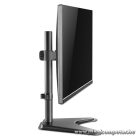 Manhattan asztali állvány -  1db monitor részére (min.VESA:75x75, 17"-27"-ig, 360° fordítás, kábel rendező,7kg, fekete)