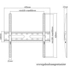Manhattan TV állvány - Fali fix ultravékony TV állvány Fekete (max.VESA:400x400)(32"-55"-ig) 45kg teherbírás
