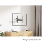 Manhattan TV állvány - Fali, dönthető, forgatható, szintezhető, TV állvány Fekete (max.VESA:400x400)(32"-55"-ig)