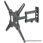 Manhattan TV állvány - Fali, dönthető, forgatható, TV állvány Fekete (max.VESA:400x400)(23"-55"-ig)