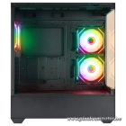 Rampage Számítógépház - CALIBRE (fekete; üveg; mATX; alsó táp; 3x120mm RGB, 1xUSB3.0 + 2xUSB2.0)