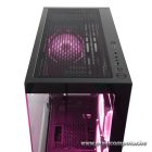 Rampage Számítógépház - HYDRA V4 (fekete; üveg; ATX; alsó táp; 4x120mm RGB, 1xUSB3.0 + 2xUSB2.0)