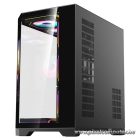 Rampage Számítógépház - NOVA (fekete; üveg; ATX; 9,17" TFT kijelző, 7x120mm RGB, 1xUSB3.0 + 1xUSB2.0)