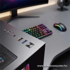 Rampage Számítógépház - NOVA (fekete; üveg; ATX; 9,17" TFT kijelző, 7x120mm RGB, 1xUSB3.0 + 1xUSB2.0)