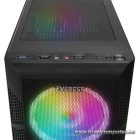 Everest Számítógépház -  CREST V1 (fekete; üveg; ATX; alsó táp; 4x120mm RGB, 1xUSB3.0 + 2xUSB2.0)