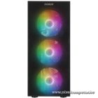 Everest Számítógépház -  FACED V1 (fekete; üveg; ATX; alsó táp; 4x120mm; 1xUSB3.0 + 2xUSB2.0)