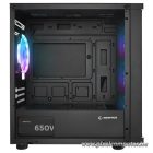 Rampage Számítógépház - VEGA V2 (fekete; üveg; mATX; alsó táp; 4x120mm RGB, 1xUSB3.0 + 2xUSB2.0)