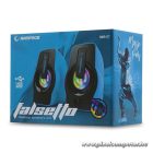 Rampage Hangszóró 2.0 - RMS-G7 Falsetto (6W RMS; hangerőszabályzó; 3,5mm jack; USB, RGD LED, Kék)