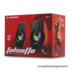 Rampage Hangszóró 2.0 - RMS-G7 Falsetto (6W RMS; hangerőszabályzó; 3,5mm jack; USB, RGD LED, Piros)