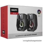 Snopy Hangszóró 2.0 - SN-X22 STYLE  (6W RMS; hangerőszabályzó; 3,5mm jack; USB)