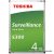 Toshiba Belső HDD 3.5" - S300 Surveillance 4TB (Bulk; Biztonságtechnikai rögzítőkbe; 128MB / 5400RPM)