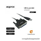 APPROX Kábel átalakító - USB2.0 to Párhuzamos (paraller) port adapter