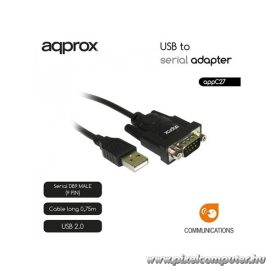   APPROX Kábel átalakító - USB2.0 to Serial port (RS232) adapter
