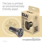 Club 3D Autós Töltő - CAC-1921 (36W, 2x USB-A, 1x USB-C, 12-24V, QC3.0)