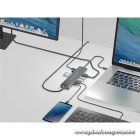 Conceptronic Notebook Dokkoló - DONN06G (USB-C to HDMI+USB-C PD:60W+USB-A+SD/TF+RJ-45, fekete)