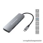 Conceptronic Notebook Dokkoló - DONN11G (USB-C to HDMI+USB-C PD:60W+USB-A 3.0+2.0, ezüst)