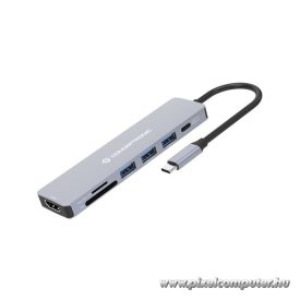   Conceptronic Notebook Dokkoló - DONN18G (USB-C to HDMI/USB-C PD/USB 3.0/SD/TF)
