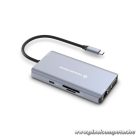 Conceptronic Notebook Dokkoló - DONN20G (USB-C to HDMI/VGA/USB-C PD/USB 3.0/SD/TF/GbE/AUX)