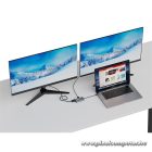 Conceptronic Notebook Dokkoló - DONN21G (USB-C to HDMI/VGA/USB-C PD/USB 3.0/GbE)