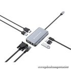 Conceptronic Notebook Dokkoló - DONN21G (USB-C to HDMI/VGA/USB-C PD/USB 3.0/GbE)