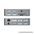 Conceptronic Notebook Dokkoló - DONN25G (USB-C to HDMI/DP/USB-C PD/USB-A/SD/TF/RJ45/Audio)