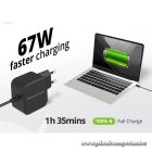 Conceptronic Univerzális Töltő adapter - OZUL04BE (USB-C, 67W, 3,3-21V, fekete, 1,8m)