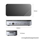 Orico Notebook Dokkoló - M2P11-BK (Bemenet: USB-C, Kimenet: HDMI/DP/USB-A+C/RJ45/M.2/PD100W, sötétszürke)