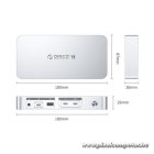 Orico Notebook Dokkoló - TB4-SV (Bemenet: Thunderbolt, Kimenet: HDMI/DP/3,5mm Jack/RJ45/USB-A+C/PD85W, sötétszürke)