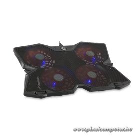   Rampage Notebook Hűtőpad 17"-ig - AD-RC3 (4x14cm venti, fém+műanyag váz; USB port)