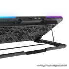 Rampage Notebook Hűtőpad 15,6"-ig - SIXPOWER R9 (fém rács; 6xventi, RGB, 2xUSB-A, kék LED)
