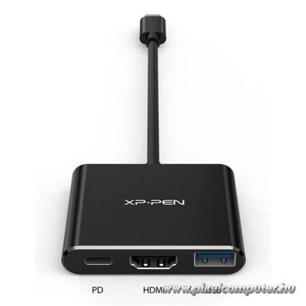XP-PEN 3-in-1 adapter - ACW01 (Bemenet: USB-C, Kimenet: USB-C PD:60W/HDMI/1x USB3.0)