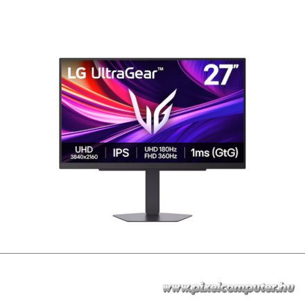 LG Monitor 27" Gamer - 27G810A-B (IPS; 16:9; 3840x2160; 180Hz; 1ms; 400cd; HDMIx2; DP; FreeSync; HDR10; Gsync; Pivot)