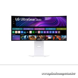  LG Monitor 34" - 34GX90SA-W (OLED; Ívelt, 21:9; 3440x1440; <1ms; 275cd; 240Hz, HDMIx2, BT, DP; USB; HDR; Áll.mag. Spkr)