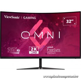   ViewSonic Monitor 31,5" - VX3218C-2K (VA, 16:9, 2K, 165Hz, 1ms, 250cd/m2, 2xHDMI, DP, VESA, SPK, ívelt, HDR10)