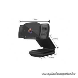   Conceptronic Webkamera - AMDIS02B (2592x1944 képpont, Auto-fókusz, 30 FPS, USB 2.0, univerzális csipesz, mikrofon)