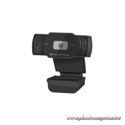 Conceptronic Webkamera - AMDIS04B (1920x1080 képpont, 2 Megapixel, 30 FPS, USB 2.0, univerzális csipesz, mikrofon)