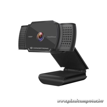 Conceptronic Webkamera - AMDIS06B (2592x1944 képpont, Auto-fókusz, 30 FPS, USB 2.0, univerzális csipesz, mikrofon)