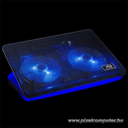 Advance Notebook Hűtőpad 15"-ig - AIRSTREAM 15 (Max.: 15", 2x125mm, 1500rpm, 1xUSB2.0, fekete)