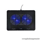 Bluestork Notebook Hűtőpad 17"-ig - NB-COOLER-ONE (LED, 2xUSB-A)