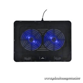   Bluestork Notebook Hűtőpad 17"-ig - NB-COOLER-ONE (LED, 2xUSB-A)