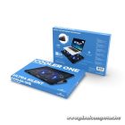 Bluestork Notebook Hűtőpad 17"-ig - NB-COOLER-ONE (LED, 2xUSB-A)