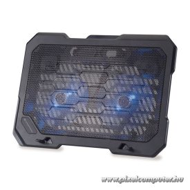   Conceptronic Notebook Hűtőpad 15,6"-ig - THANA01B (USB, 2x12,5cm, állítható magasság, csúszásmentes, fekete)