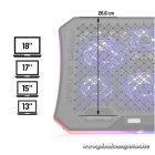 Spirit of Gamer Notebook Hűtőpad 17"-ig - AIRBLADE 1200 RGB (18dB; max. 79 m3/h; 3x11cm+3x70cm, RGB LED, 2xUSB2.0)