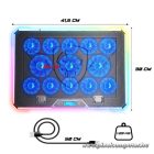Spirit of Gamer Notebook Hűtőpad 17"-ig - AIRBLADE 1300 RGB (25,8dB; max. 169 m3/h; 10x6cm+3x8cm, RGB LED, 2xUSB2.0)