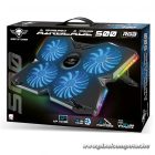 Spirit of Gamer Notebook Hűtőpad 17"-ig - AIRBLADE 500 RGB (25dB; 4x12cm, RGB, 2xUSB2.0)