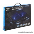 Spirit of Gamer Notebook Hűtőpad 17"-ig - AIRBLADE 600 Blue (15dB; max. 95,14 m3/h; 2x12cm, LED, 2xUSB2.0)