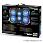 Spirit of Gamer Notebook Hűtőpad 17"-ig - AIRBLADE 700 RGB (29dB; max. 180 m3/h; 4x10cm+2x7cm, RGB LED, 2xUSB2.0)