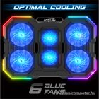 Spirit of Gamer Notebook Hűtőpad 17"-ig - AIRBLADE 700 RGB (29dB; max. 180 m3/h; 4x10cm+2x7cm, RGB LED, 2xUSB2.0)